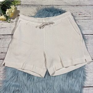 NWOT AYR The Waffle Cone Short Seashell Pima Cotton High Rise Cream Shorts